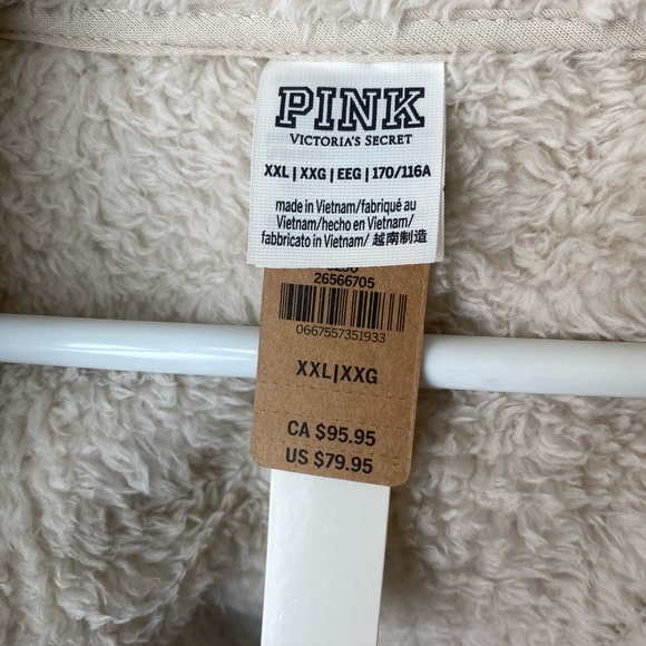 Victoria’s Secret fleece/ teddy zip jacket, size XXL - Picture 5 of 7